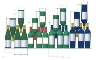 Les quatre formats de bouteilles, cotés par le fabricant de la cave Climadiff CBU20S2B