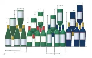 Schéma de la notice La Sommelière LS51.2ZBLACK : types de bouteilles