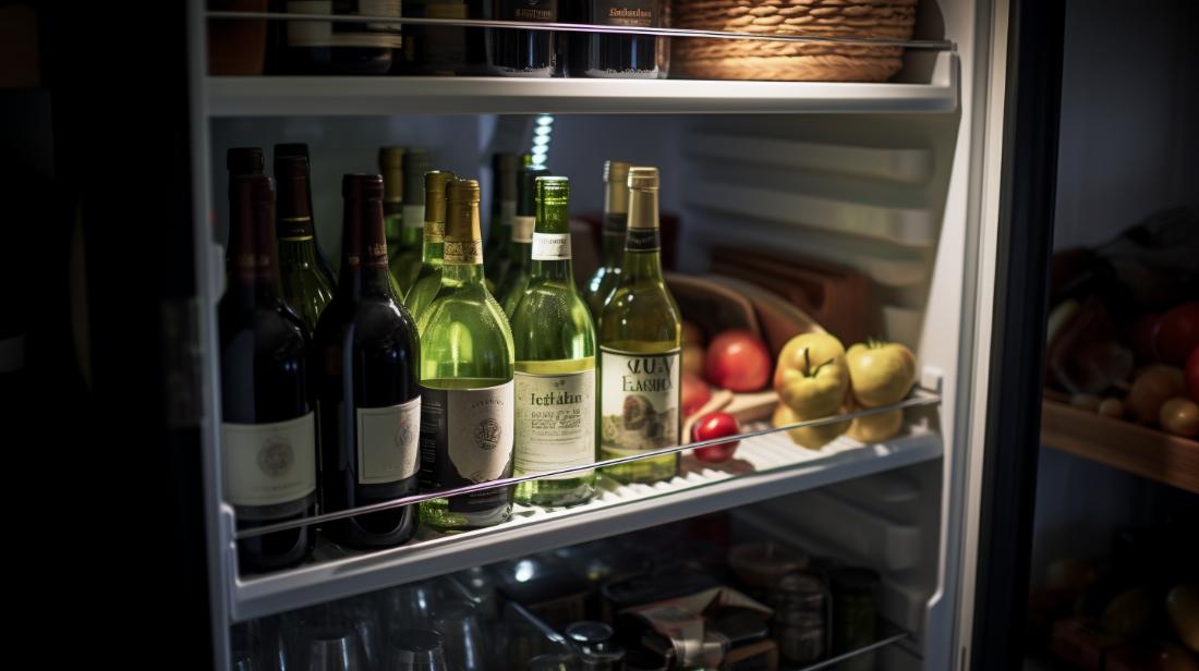 Le vin peut être conservé dans un frigo seulement pour du cours terme